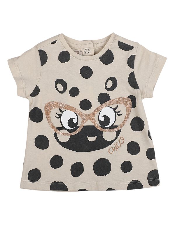 Girls Light Natural Short Sleeve Knitted T- Shirt image number 0